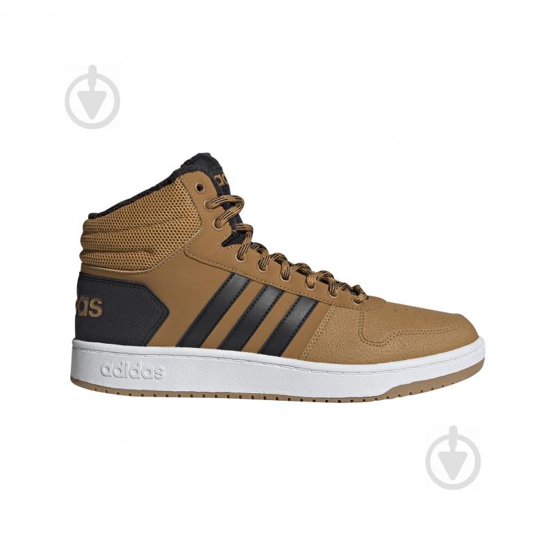 Кросівки чоловічі зимові Adidas HOOPS 2.0 MID EE7371 р.43 1/3 бежеві - фото 2