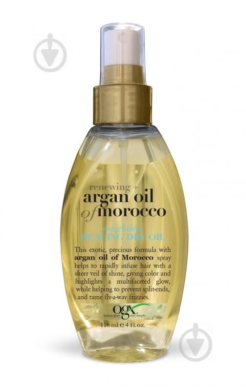 Масло-спрей Ogx Argan Oil of Morocco для восстановления волос 118 мл - фото 1