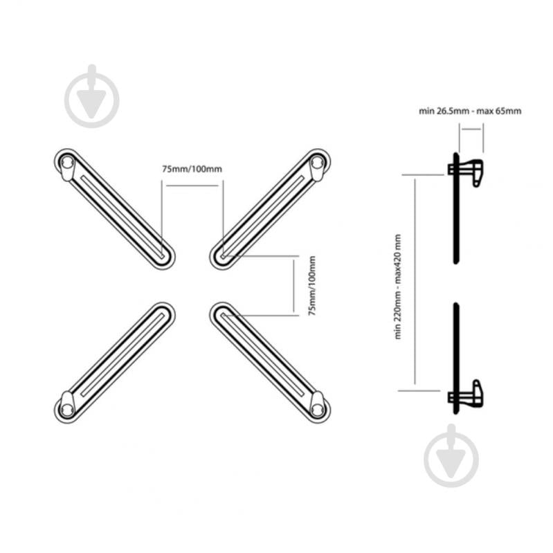 Крепеж ITECHmount ADPU-1 фиксированные 13"-27" - фото 6