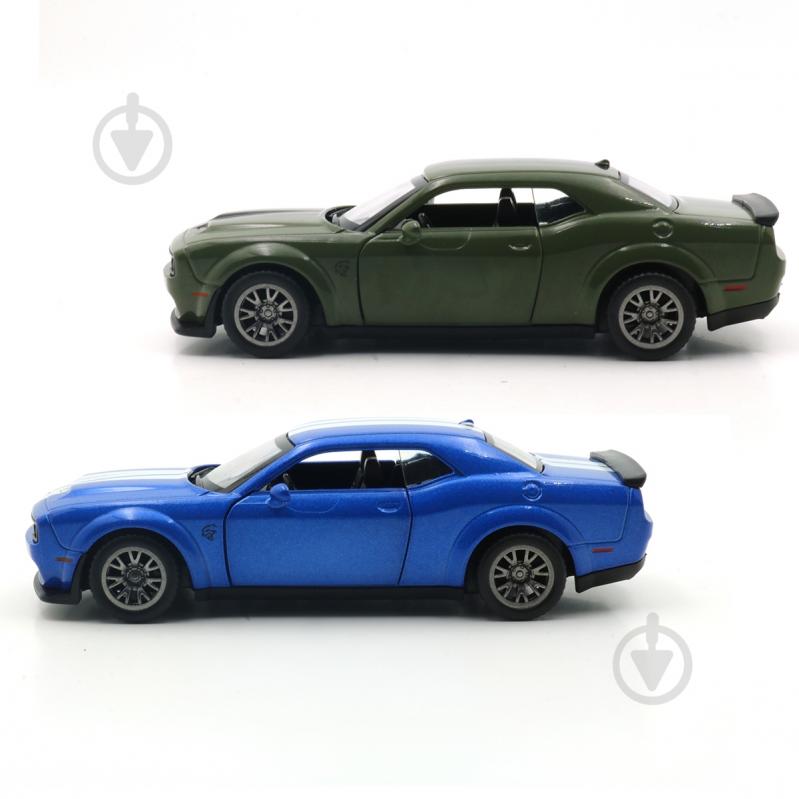 Автомодель TechnoDrive 1:44 Dodge Challenger SRT Jailbreak 2022 blue/green 250949 - фото 2