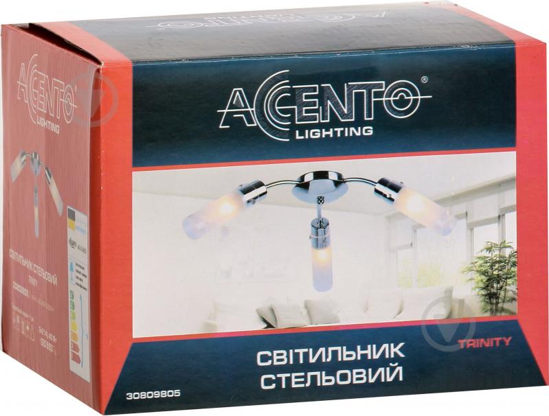 Люстра потолочная Accento lighting Trinity 3xE14 хром ALHL-6310/3-CH - фото 3