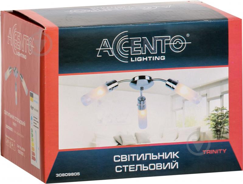 Люстра стельова Accento lighting Sakura 3xE14 антична латунь ALHL-6310/3-AB - фото 3