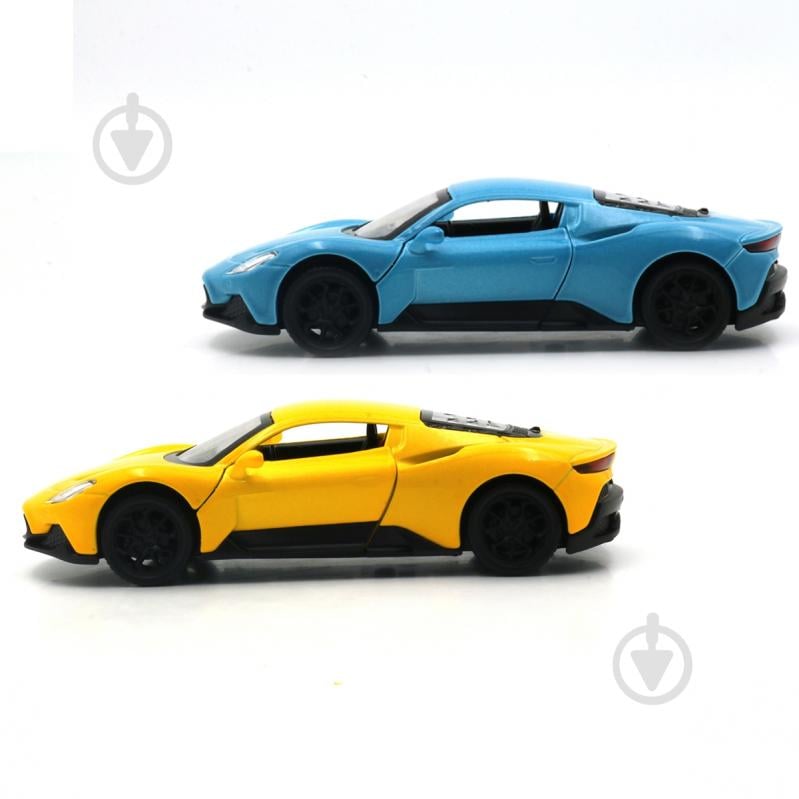 Автомодель TechnoDrive 1:41 Maserati MC20 yellow/blue 250950 - фото 2