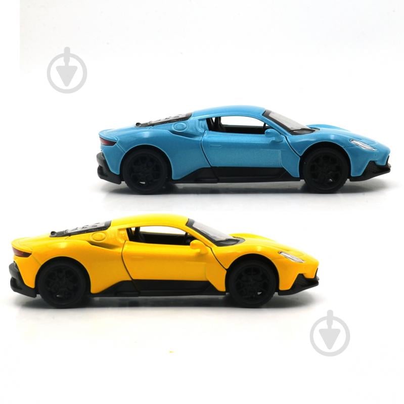 Автомодель TechnoDrive 1:41 Maserati MC20 yellow/blue 250950 - фото 4