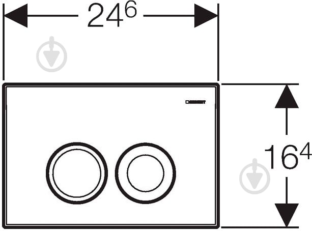 Панель смыва Geberit Delta 21 (115.125.46.1) матовый хром. - фото 3
