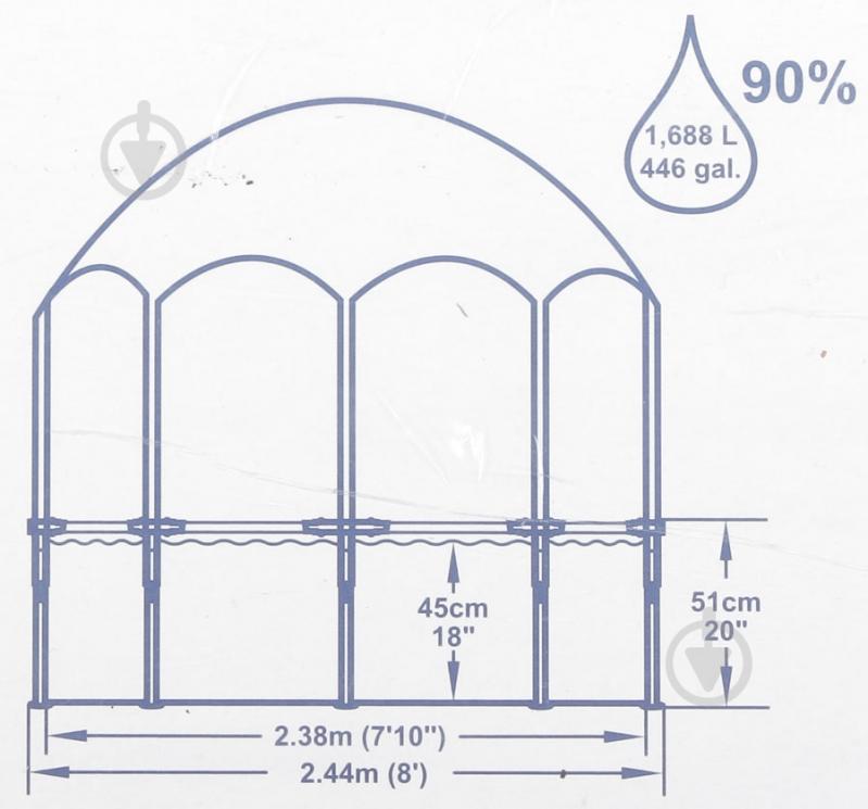 Бассейн каркасный Bestway с навесом - фото 2 Бассейн каркасный Bestway с навесом - фото 2
