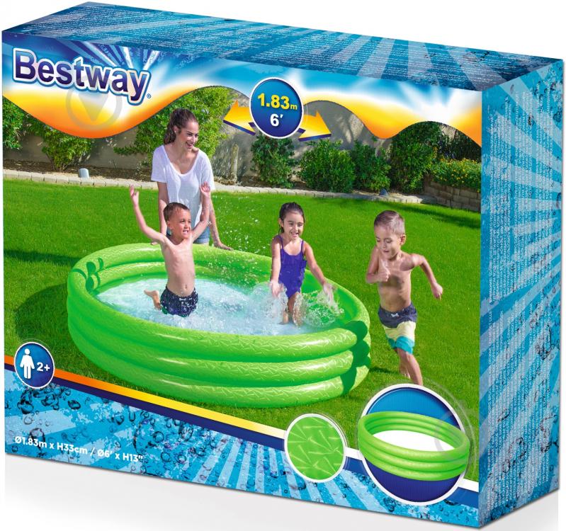 Бассейн надувной Bestway 183х33 см цвет в ассортименте - фото 15