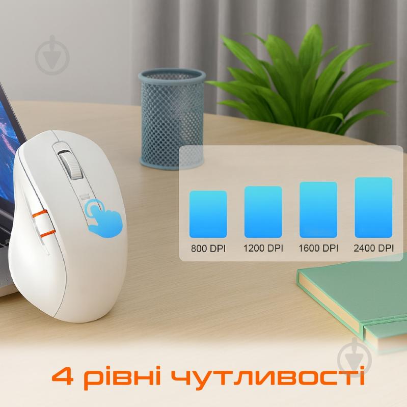 Мышка беспроводная Meetion BTM032 white (MT-BTM032-B) - фото 4 Мышка беспроводная Meetion BTM032 white (MT-BTM032-B) - фото 4