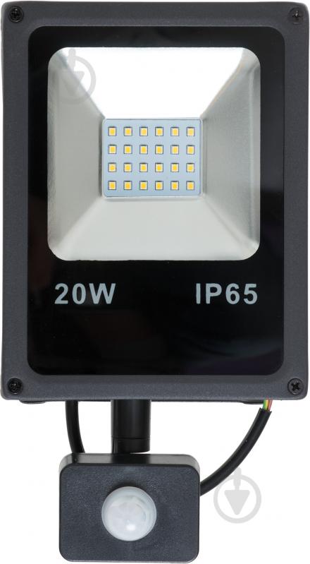 Прожектор з датчиком руху DDH 20S 20 Вт IP65 чорний 17320 - фото 1 Прожектор з датчиком руху DDH 20S 20 Вт IP65 чорний 17320 - фото 1