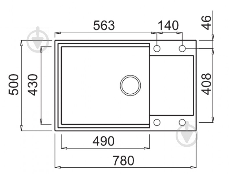 Мийка для кухні ELLECI Easy 310 Aluminium 79 - фото 2