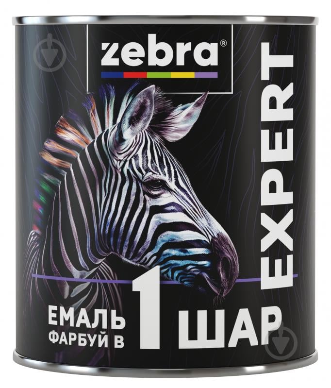 Емаль ZEBRA EXPERT 1 шар чорний високий глянець 0,7 л - фото 1