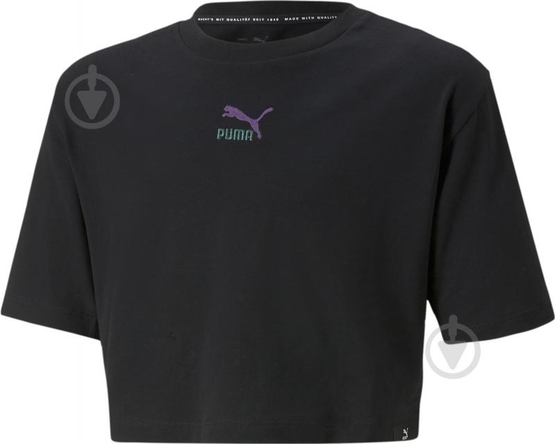 Футболка Puma CLASSICS GRL TEE G 67032101 р.152 черный - фото 1