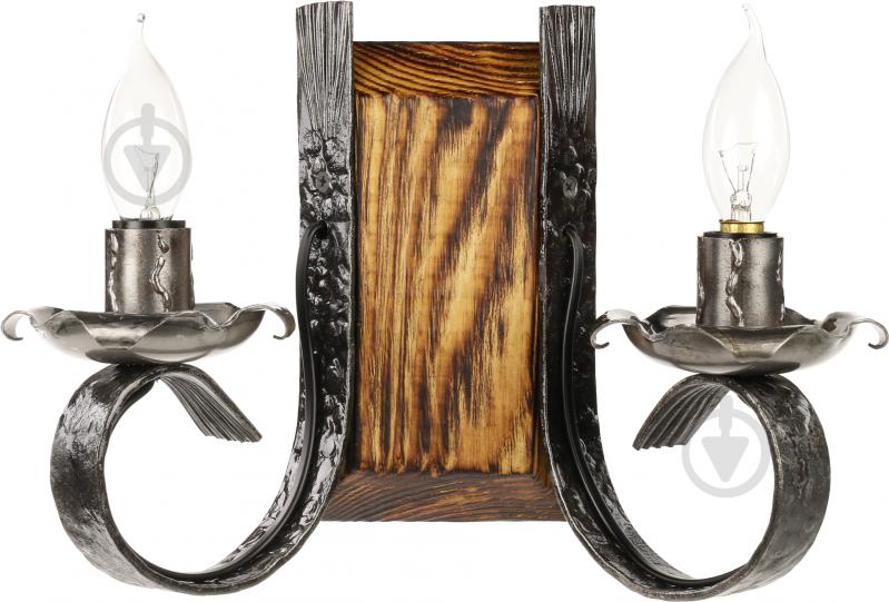 Бра Luce Маркиза-1 1x60 Вт E14 черный - фото 1