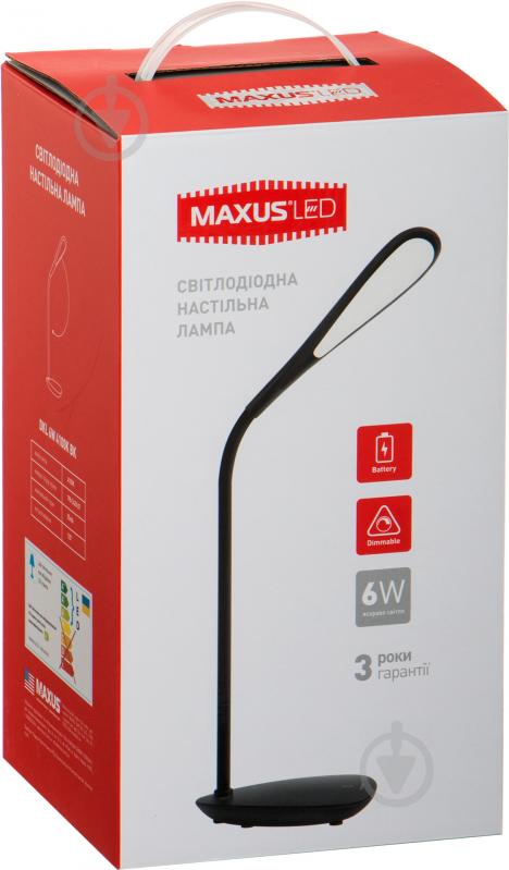 Настільна лампа офісна Maxus Desk lamp ellipse 6 Вт чорний 1-DKL-002-02 - фото 4