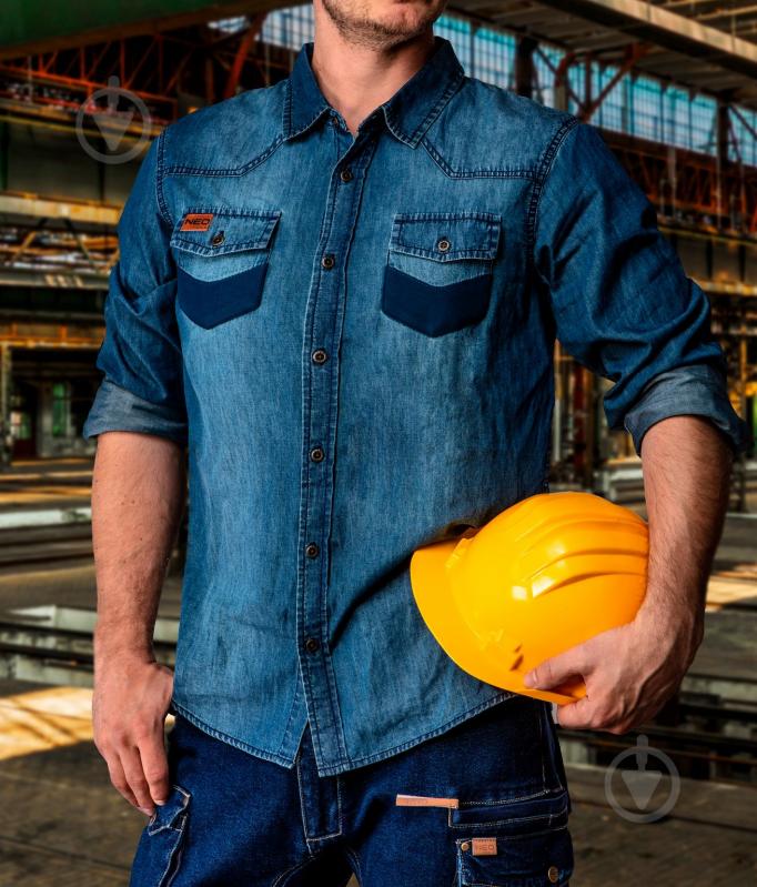 Сорочка робоча NEO tools Denim р. XL 81-549 джинс - фото 2