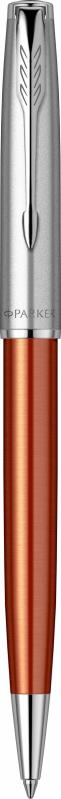 Ручка кулькова Parker Sonnet 17 Essentials Metal & Orange Lacquer хром - фото 1