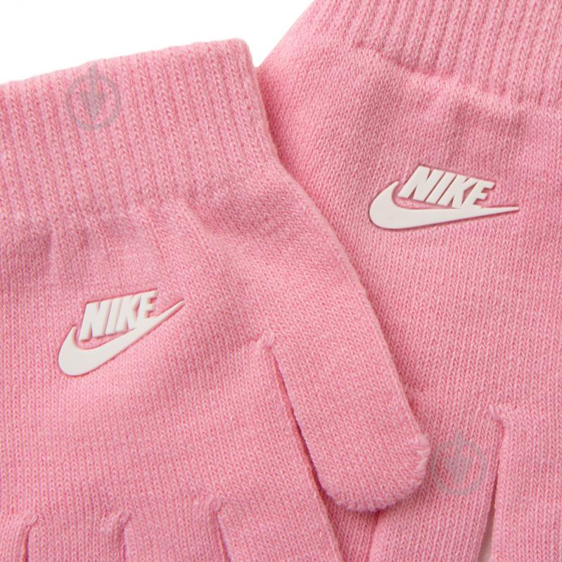 Комплект шапка+рукавички Nike Nan Swoosh Pom Beanie Glv Set 8A2695-A8F р.one size рожевий - фото 5