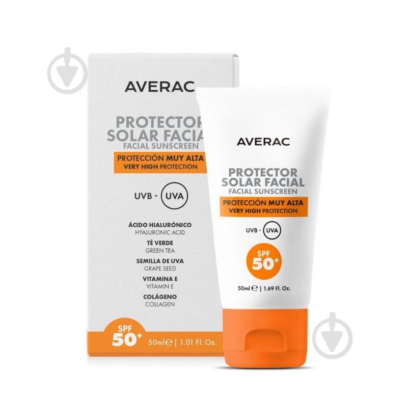 Крем сонцезахисний AVERAC Solar Facial Sunscreen SPF 50+ 50 мл - фото 1