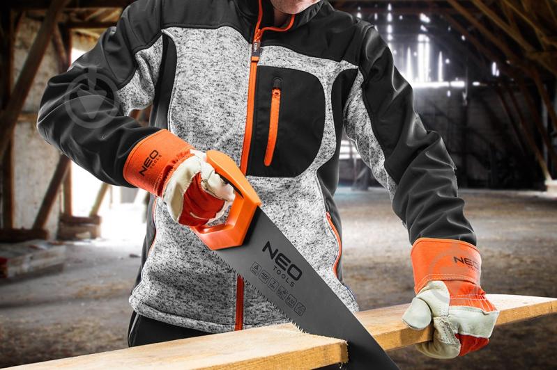 Куртка флисовая NEO tools р. S 81-555 черный с серым - фото 4