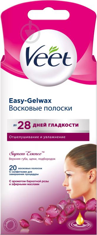 Воскові смужки Veet для чутливої шкіри обличчя 20 шт./уп. - фото 1