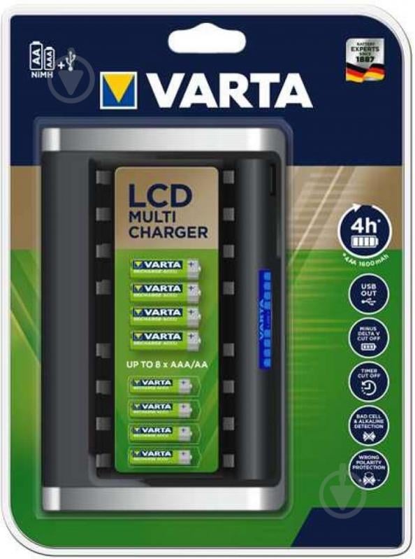 Зарядное устройство Varta LCD Multi Charger - фото 1 Зарядное устройство Varta LCD Multi Charger - фото 1