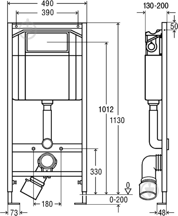 Система инсталляции Viega Standart 727550 3 в 1 + Visign for Style14 654696 - фото 2