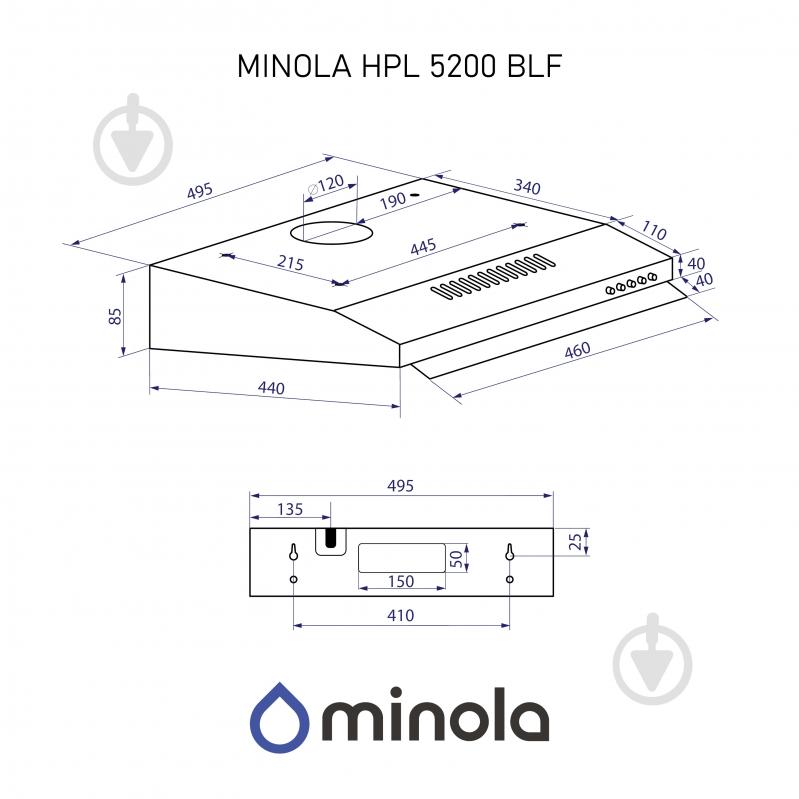 Вытяжка Minola HPL 5200 BLF HPL 5200 BLF - фото 14