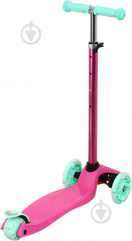 Самокат MaxxPro kids рожевий LS306/maxi/ pink green - фото 3