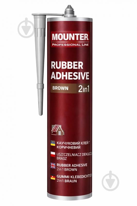 Клей-герметик Mounter Rubber adhesive 280 мл коричневый - фото 1