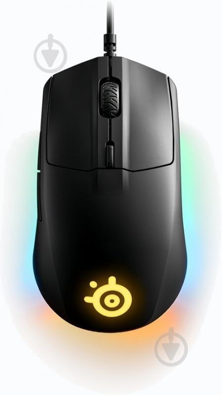 Мышка SteelSeries Rival 3 USB Gaming mouse Optical Ergonomic Backlit Black - фото 2 Мышка SteelSeries Rival 3 USB Gaming mouse Optical Ergonomic Backlit Black - фото 2
