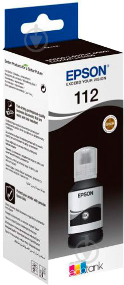 Картридж Epson 112 EcoTank Pigment black - фото 1