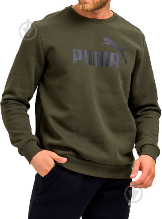 Свитшот Puma Essentials Fleece Sweat 85508215 р. XL оливковый - фото 3