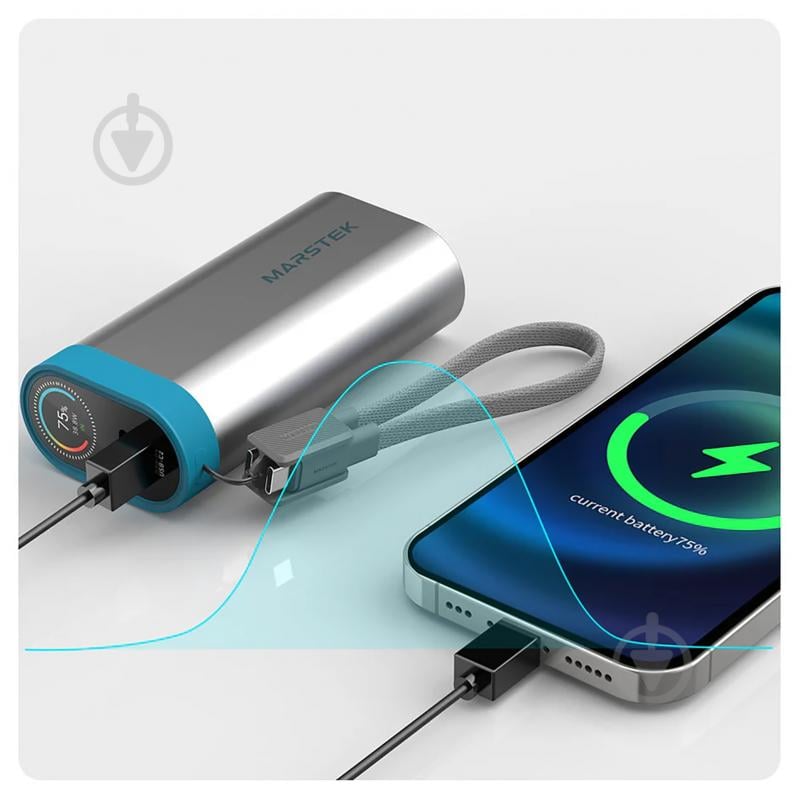 Повербанк Marstek P326D 10000 mAh grey (P326D) - фото 4