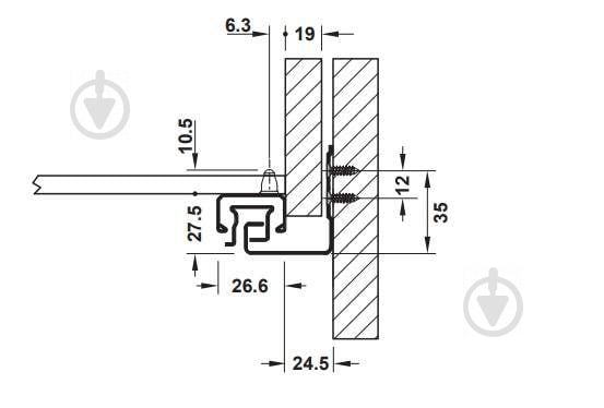 Напрямні прихованого монтажу Hafele 433.03.830 Matrix Runner Um A30 Push 250 мм - фото 4