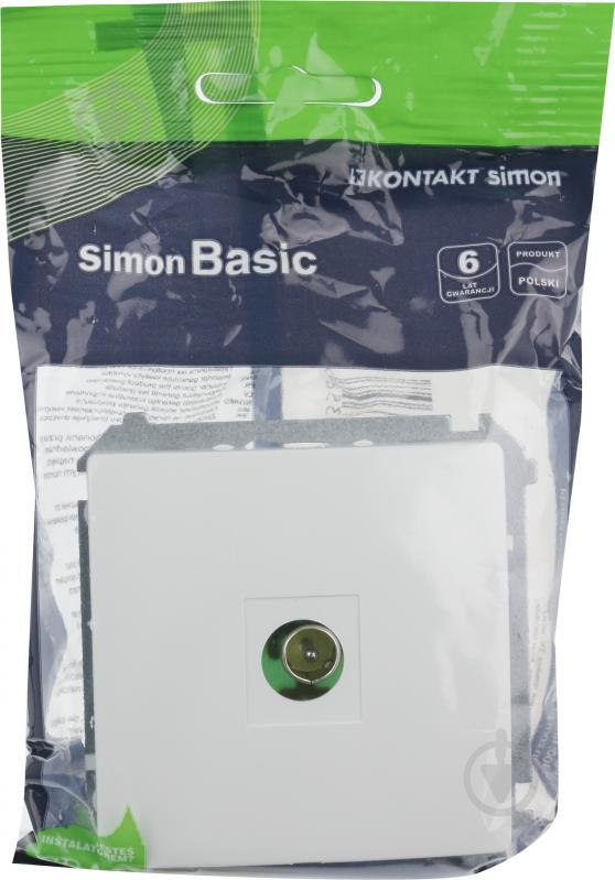 Розетка TV Simon Basic белый BMAK3.01/11 - фото 5