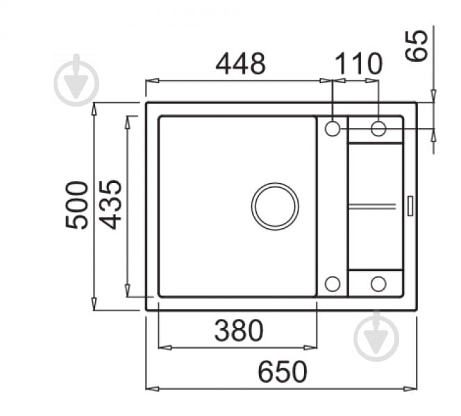 Мийка для кухні ELLECI Unico 125 Aluminium 79 - фото 6