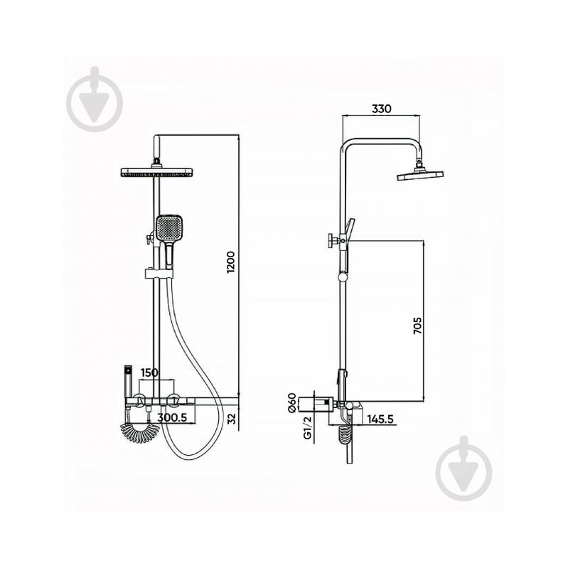 Душова система FADO S.r.l MIX032099W матовий білий - фото 11 Душова система FADO S.r.l MIX032099W матовий білий - фото 11