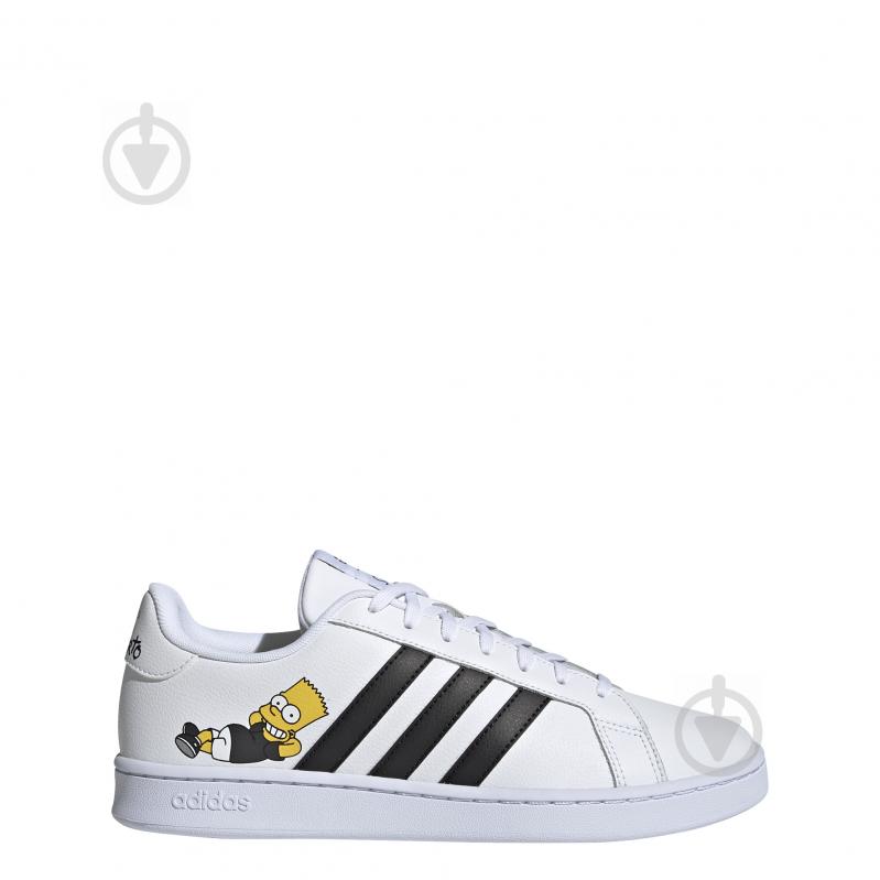 Кроссовки мужские демисезонные Adidas GRAND COURT H02555 р.47 1/3 белые - фото 1