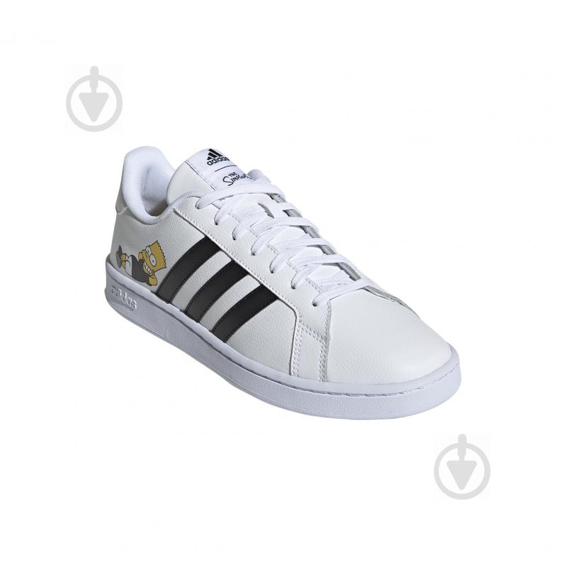 Кроссовки мужские демисезонные Adidas GRAND COURT H02555 р.47 1/3 белые - фото 4