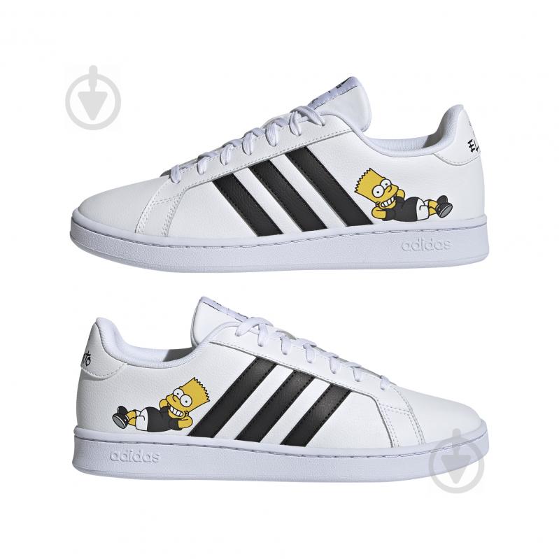 Кроссовки мужские демисезонные Adidas GRAND COURT H02555 р.47 1/3 белые - фото 5