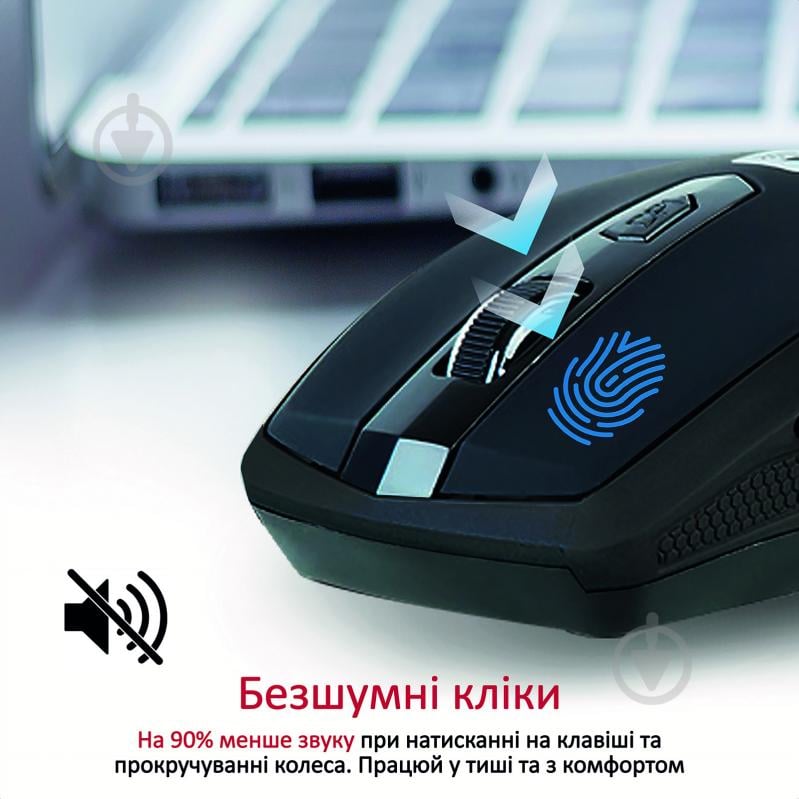 Мышь Promate Breeze Wireless Black - фото 2