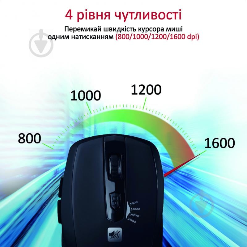 Мышь Promate Breeze Wireless Black - фото 4