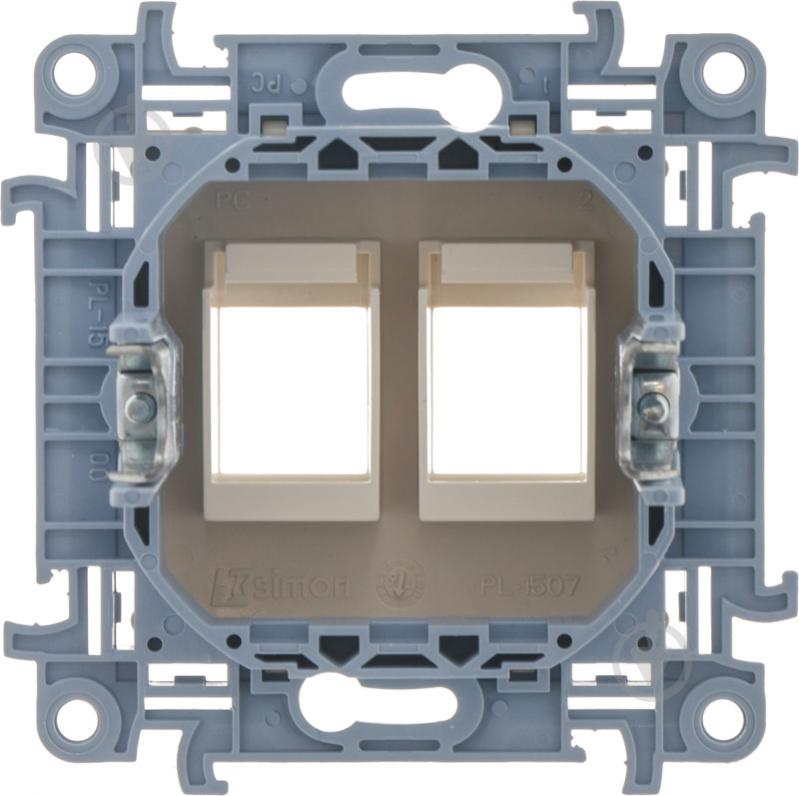 Адаптер Simon 10 2xRJ45 Keystone кремовый CKP2.01/41 - фото 4