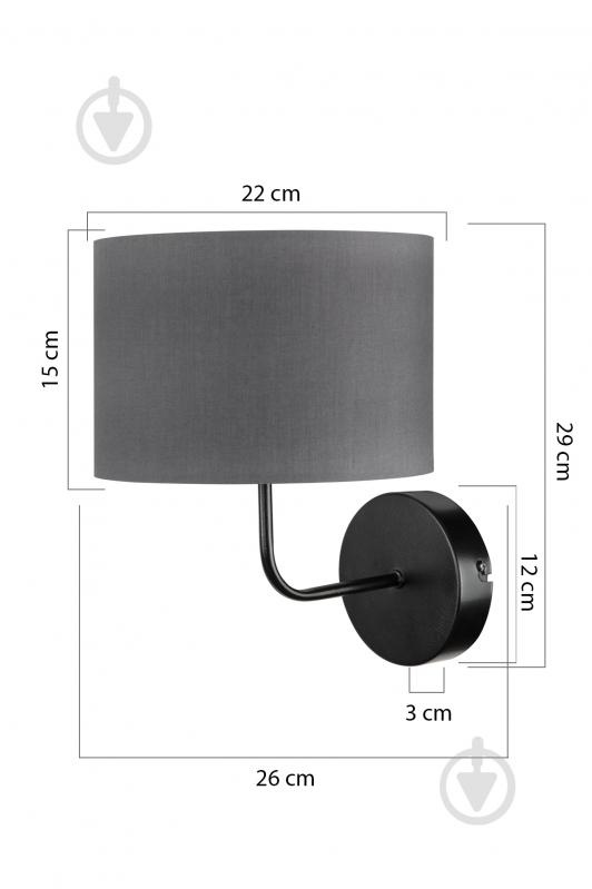 ВИТРИНА! Бра Luna Nora 1x60 Вт E27 черный MDL.4804 - фото 3