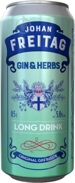 Слабоалкогольный напиток Johan Freitag Gin&Herbs 0,5 л - фото 1 Слабоалкогольный напиток Johan Freitag Gin&Herbs 0,5 л - фото 1