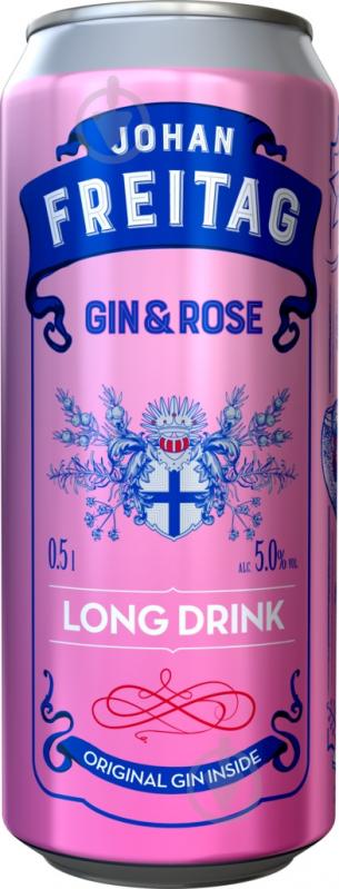 Слабоалкогольный напиток Johan Freitag Gin&Rose 0,5 л - фото 1 Слабоалкогольный напиток Johan Freitag Gin&Rose 0,5 л - фото 1