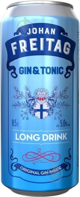 Слабоалкогольный напиток Johan Freitag Gin&Tonic 0,5 л - фото 1