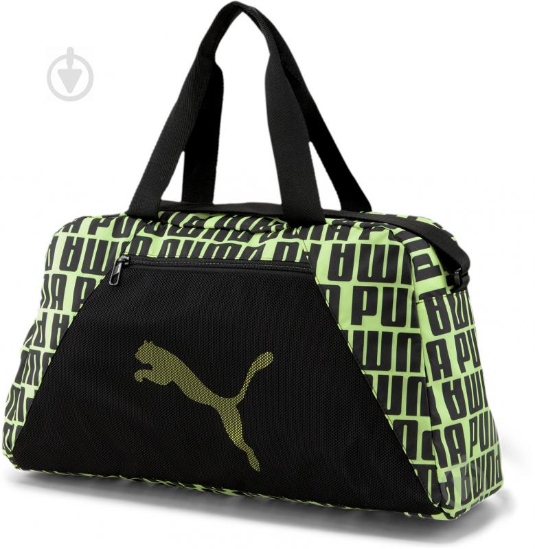 Спортивная сумка Puma AT ESS GRIP BAG 7736604 черный с салатовым - фото 1