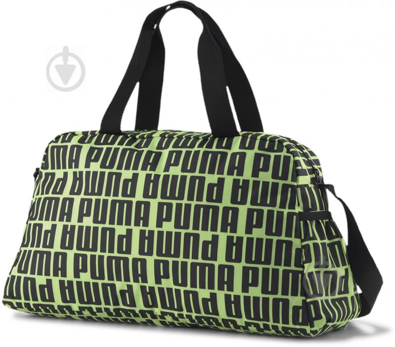 Спортивная сумка Puma AT ESS GRIP BAG 7736604 черный с салатовым - фото 2