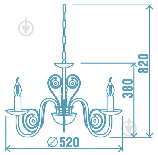 Люстра підвісна Victoria Lighting 3xE14 чорний Luce/SP3 - фото 3